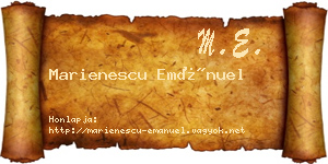 Marienescu Emánuel névjegykártya